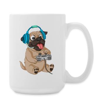 Joueur de carlin - Grande tasse 440 ml - blanc - Droite