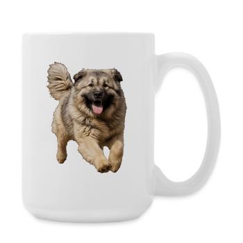 Caucasian Ovcharka - Large Mug 440 ml - white - Right