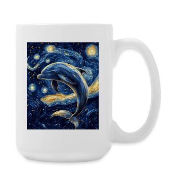 Delfin Van Gogh Style Starry - Large Mug 440 ml - white - Right