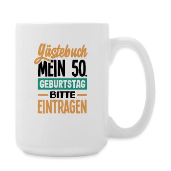Cadeau amusant pour un 50e anniversaire - Grande tasse 440 ml - blanc - Droite