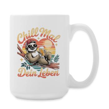 Temps de détente Votre vie Paresseux Soleil - Grande tasse 440 ml - blanc - Droite