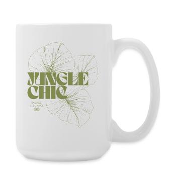 Dschungelblatt-Abenteuer-Design - Große Tasse 440 ml - Weiß - Rechts