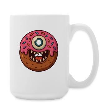 Ballon monstre intrépide avec des yeux - Grande tasse 440 ml - blanc - Droite