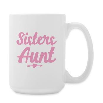 Nur die besten Schwestern werden zur Tante befördert - Große Tasse 440 ml - Weiß - Rechts