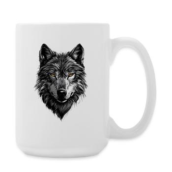 Wolf Love Wolves Wolf Pack Wolfhound Wild Wolf - Large Mug 440 ml - white - Right