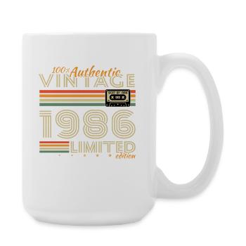 Original 1986 Vintage Vintage Birthday Retro - Large Mug 440 ml - white - Right