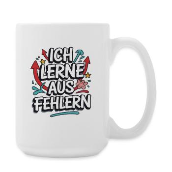 I learn from mistakes motivational statement for - Large Mug 440 ml - white - Right