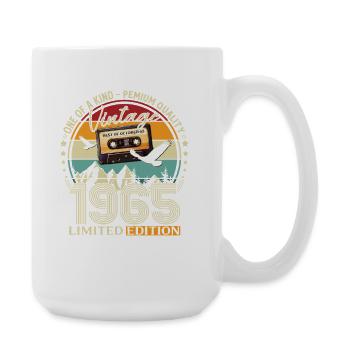 Cassette 60ème Anniversaire Octobre Millésime 1965 - Grande tasse 440 ml - blanc - Droite