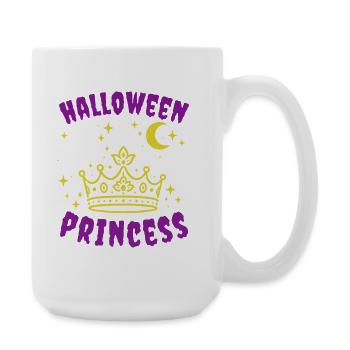 Princesse d’Halloween avec fantômes et couronne - Grande tasse 440 ml - blanc - Droite