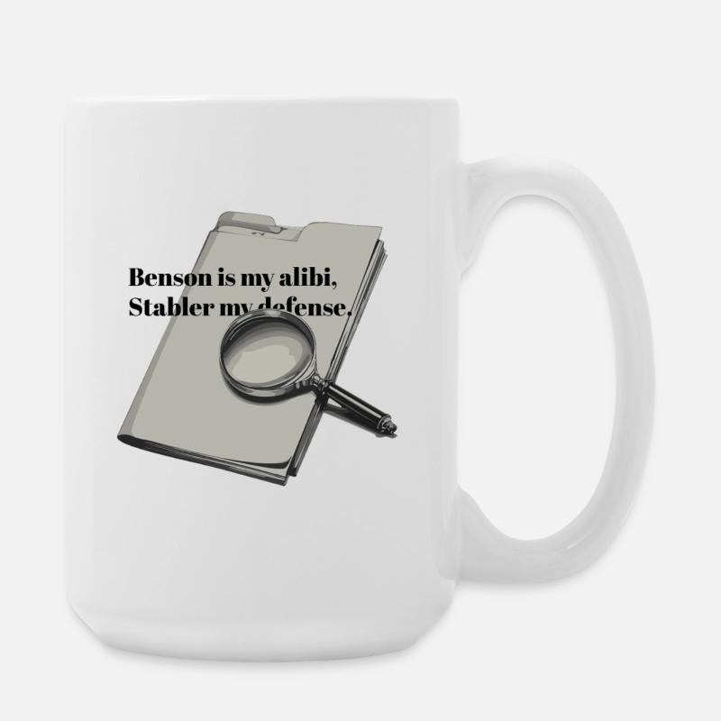 Benson & Stabler | Funny Retro SVU True Crime - Große Tasse 440 ml - Weiß