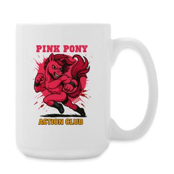 Pinky Pony Action Club - Große Tasse 440 ml - Weiß - Rechts