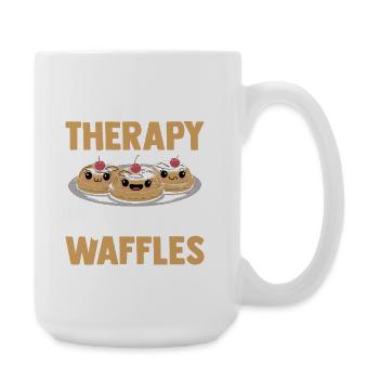 I Don't Need Therapy I Just Need Waffles - Large Mug 440 ml - white - Right