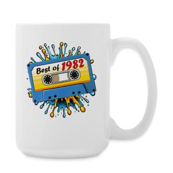 1982 MUSIC CASSETTE BEST OF - Large Mug 440 ml - white - Right