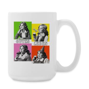 BELLE VIE - Grande tasse 440 ml - blanc - Droite