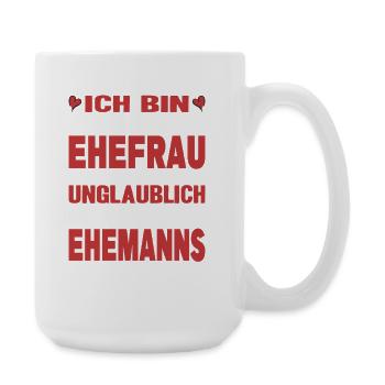 Husband Gift Wife Couples Relationship Love - Large Mug 440 ml - white - Right