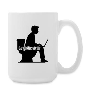 Toilet Office Office Home Office Association - Large Mug 440 ml - white - Right