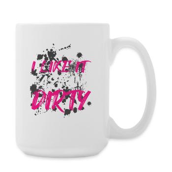 Fast and dirty Schlammlauf Mud Run Muddy Race - Large Mug 440 ml - white - Right