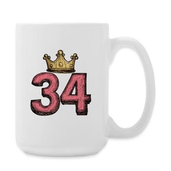34 Number Krone - Large Mug 440 ml - white - Right