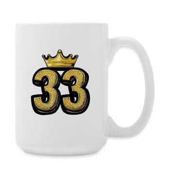 33 Number Krone - Large Mug 440 ml - white - Right