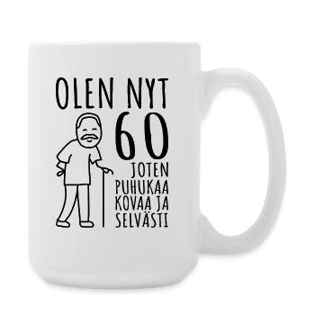 60 Geburtstag Mann 60er Jahre Ich bin 60 Jahre alt - Große Tasse 440 ml - Weiß - Rechts