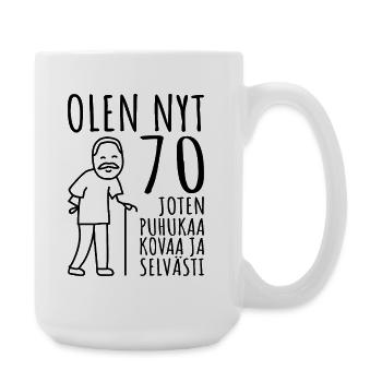70 anniversaire homme des années 70 j’ai 70 ans - Grande tasse 440 ml - blanc - Droite