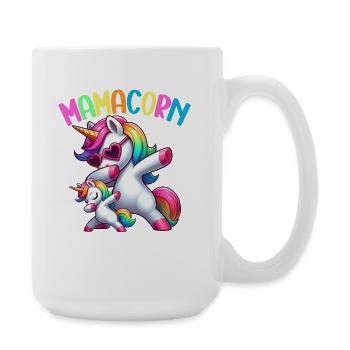 Maman Licorne Mamacorn Mère Fille Dadacorn - Grande tasse 440 ml - blanc - Droite