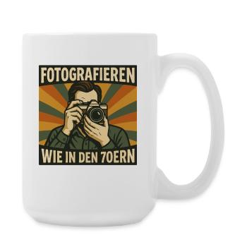 Photographing like in the 70s - Large Mug 440 ml - white - Right