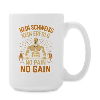 Kein Schweiß Kein Erfolg Fitness Motivation Gym - Große Tasse 440 ml - Weiß - Rechts