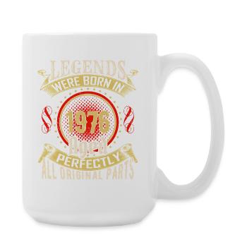 Légendes nées en 1976 Badge vintage - Grande tasse 440 ml - blanc - Droite