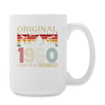 65th Birthday Original October Vintage 1960 - Large Mug 440 ml - white - Right