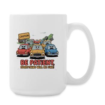 Patience on the Road - Large Mug 440 ml - white - Right