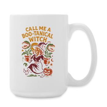 Nennen Sie mich eine boo-tanische Hexe Halloween-Design - Große Tasse 440 ml - Weiß - Rechts