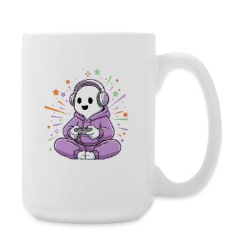 Halloween Gamer Cartoon Scary Gaming - Große Tasse 440 ml - Weiß - Rechts