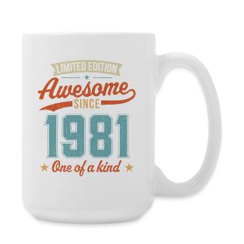 Genial seit 1981 - Große Tasse 440 ml - Weiß - Rechts