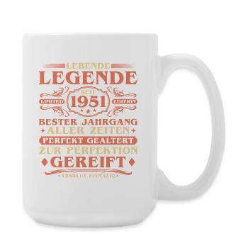 1951 Vintage Né Vintage 75ème Anniversaire - Grande tasse 440 ml - blanc - Droite
