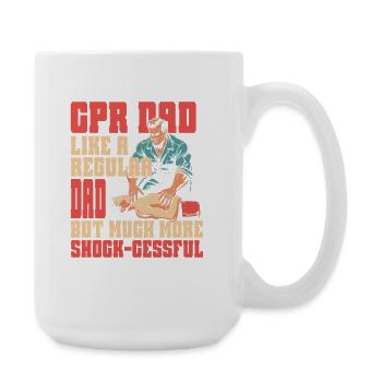 CPR Instructor Father Resuscitation Emergency Physician - Large Mug 440 ml - white - Right