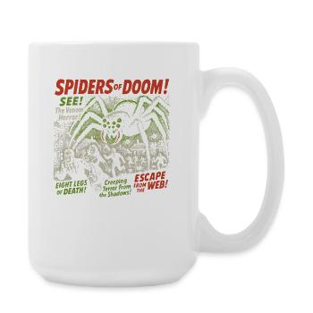 Spiders of Doom Filmplakat Vintage Halloween - Große Tasse 440 ml - Weiß - Rechts