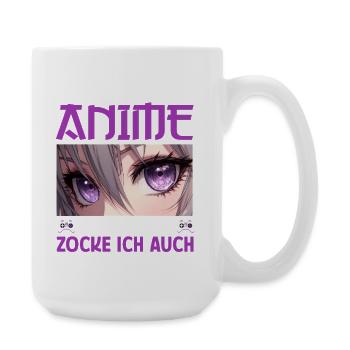 Ich Gucke Nicht Nur Anime Manchmal Zocke Ich Auch - Große Tasse 440 ml - Weiß - Rechts