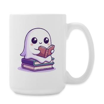 Halloween Reading Cartoon Book - Large Mug 440 ml - white - Right