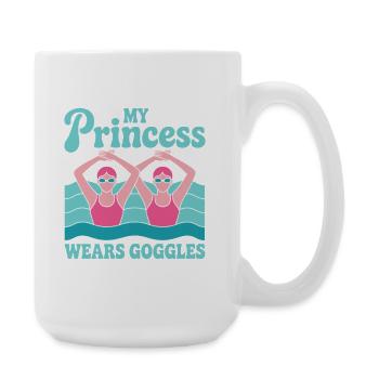 Synchronschwimmen Kunstschwimmen Wassersport - Große Tasse 440 ml - Weiß - Rechts