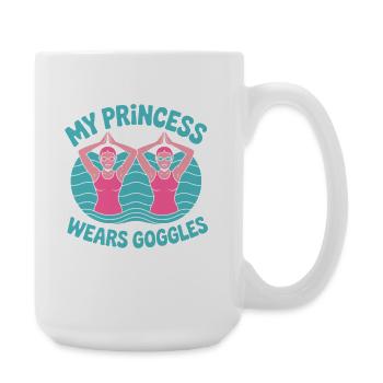 Synchronschwimmen Kunstschwimmen Wassersport - Große Tasse 440 ml - Weiß - Rechts