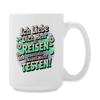 I love you more than traveling but - Large Mug 440 ml - white - Right