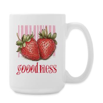 Erdbeere - goodness - Große Tasse 440 ml - Weiß - Rechts