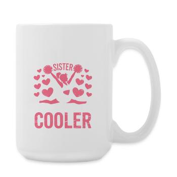 pom-pom girl disant drôle pom-pom girl cadeau - Grande tasse 440 ml - blanc - Droite