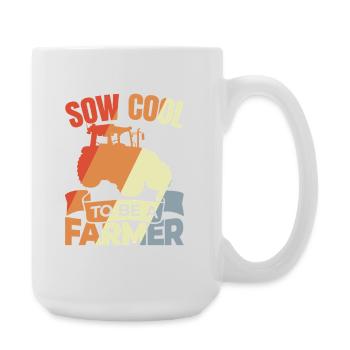 Mein Herz schlägt für Schulbusse - Große Tasse 440 ml - Weiß - Rechts