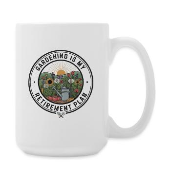 Gardening Retirement Plan Retiree - Large Mug 440 ml - white - Right