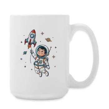 Astronaut Humor Space - Large Mug 440 ml - white - Right