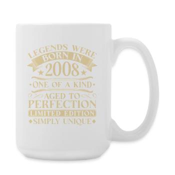18th Birthday Vintage 2008 Vintage - Large Mug 440 ml - white - Right