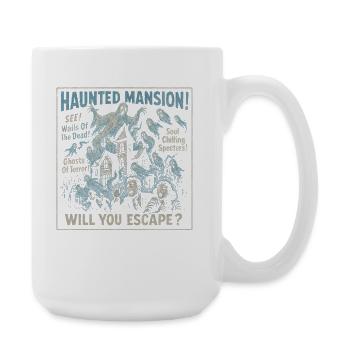Haunted Mansion Filmplakat Vintage Halloween - Große Tasse 440 ml - Weiß - Rechts