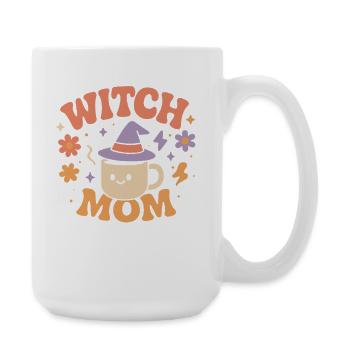 Hexe Mama Halloween Kostüm Lustiger Spruch - Große Tasse 440 ml - Weiß - Rechts